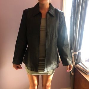 Oversized Leather Jacket